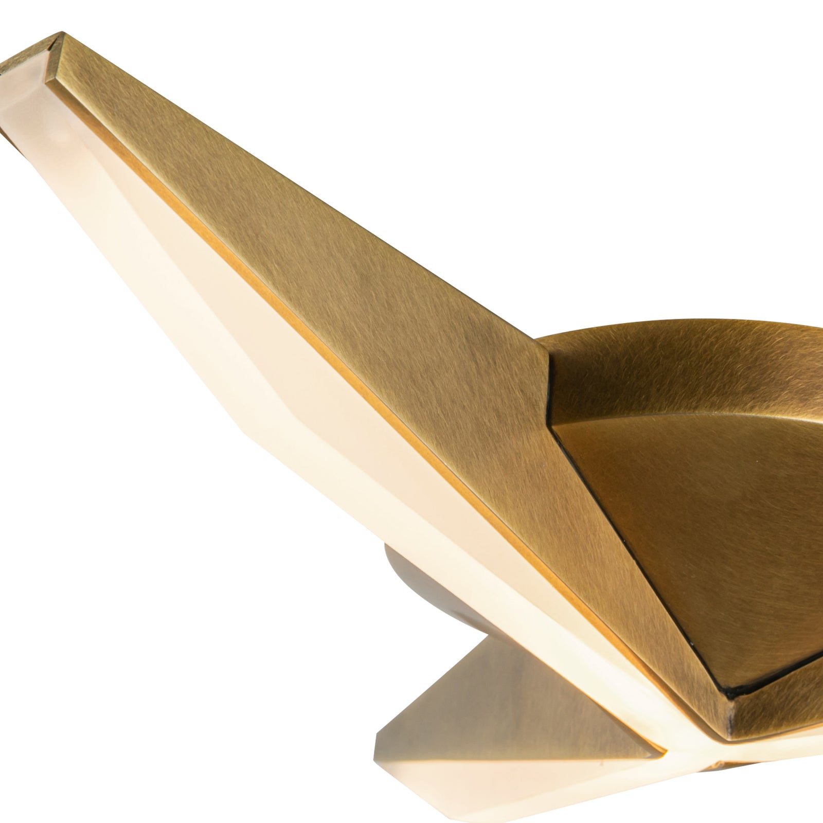 Tachi 15-in Vintage Brass LED Flush Mount