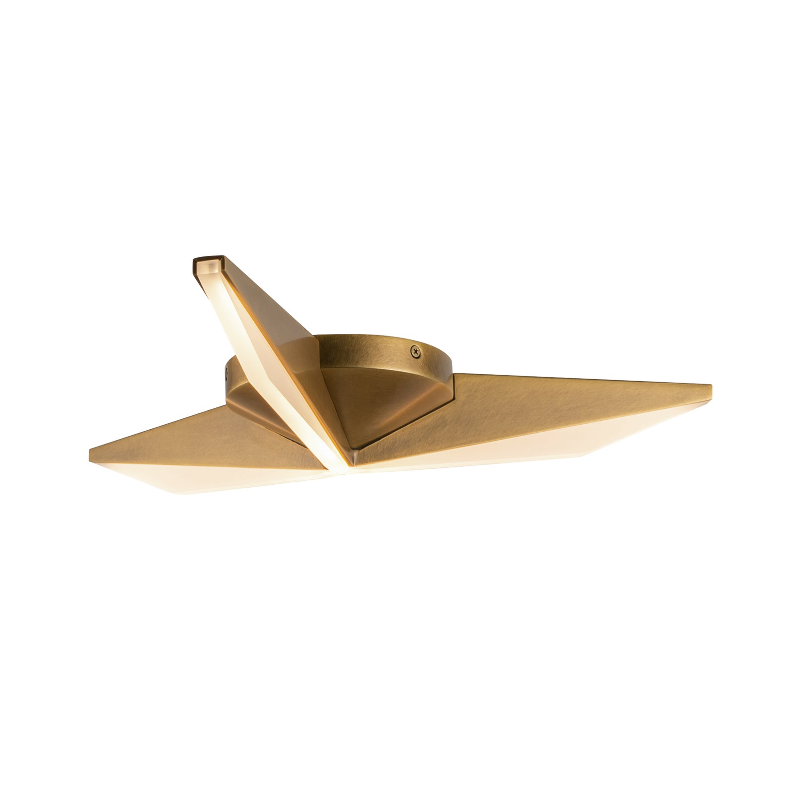 Tachi 18-in Vintage Brass LED Flush Mount