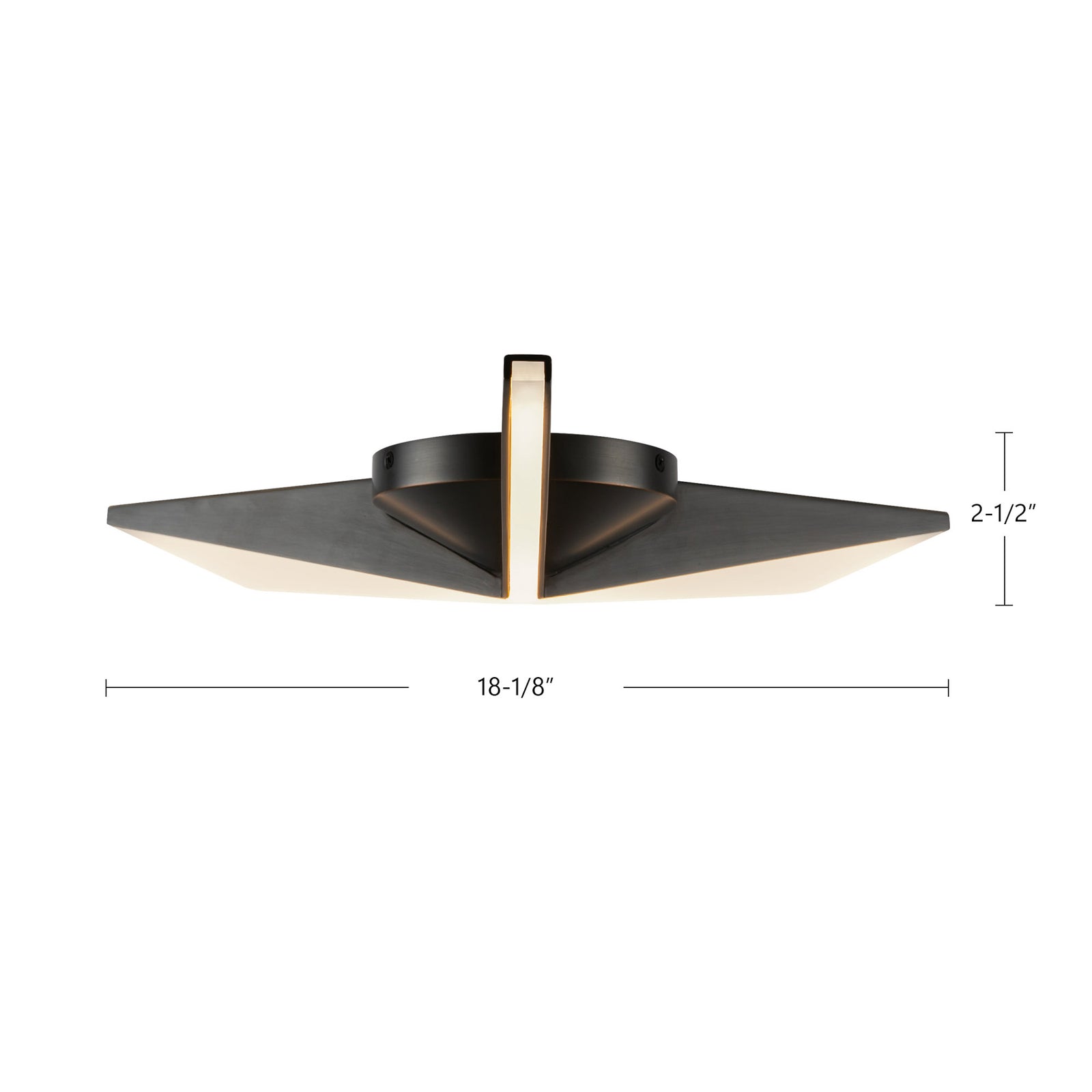 Tachi 18-in Urban Bronze LED Flush Mount