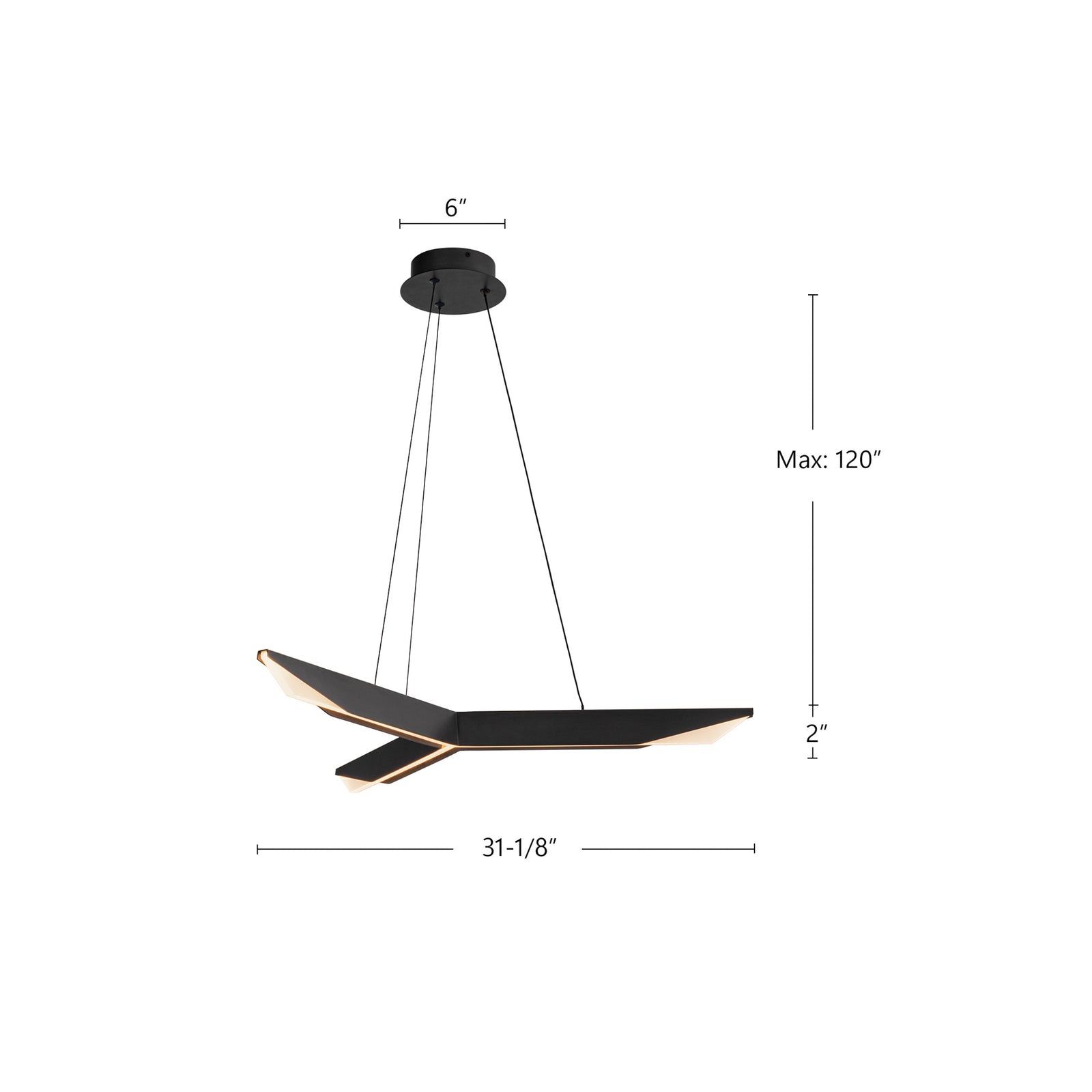 Tachi 31-in Urban Bronze LED Pendant
