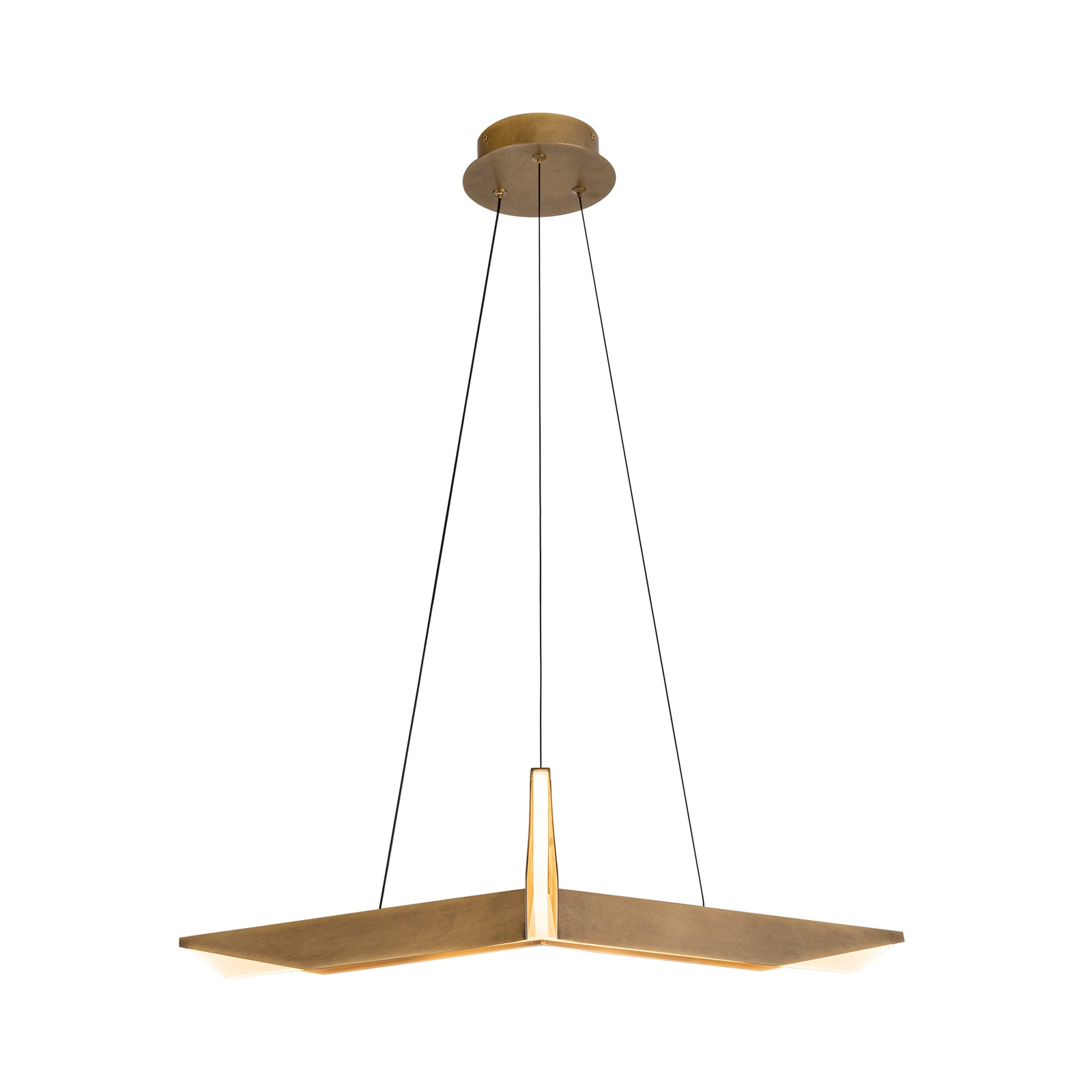 Tachi 31-in Vintage Brass LED Pendant
