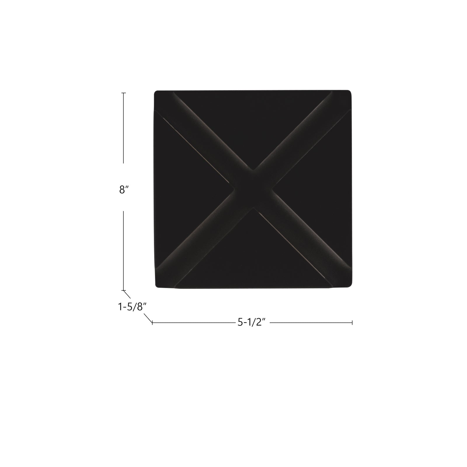 Tac 6-in Black LED Exterior Wall Sconce