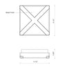 Tac 6-in Black LED Exterior Wall Sconce
