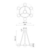 Tagliato 36-in Matte Black/Brushed Gold LED Chandeliers
