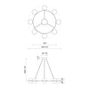 Tagliato 44-in Matte Black/Brushed Gold LED Chandeliers