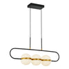 Tagliato 32-in Matte Black/Brushed Gold LED Linear Pendant
