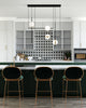 Tagliato 40-in Matte Black/Brushed Gold LED Linear Pendant
