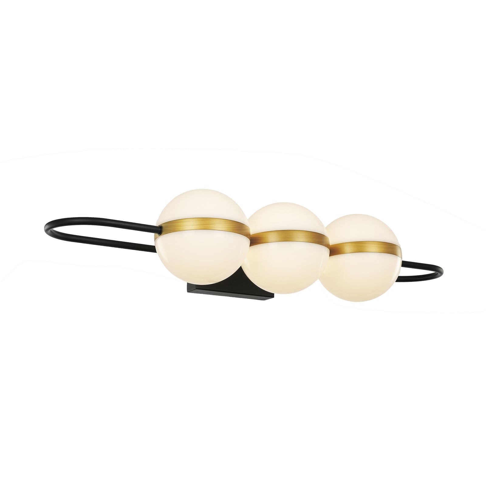 Tagliato 32-in Matte Black/Brushed Gold LED Wall/Vanity