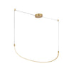 Talis 36-in Brushed Gold LED Linear Pendant