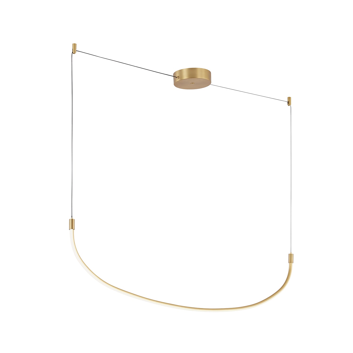 Talis 36-in Brushed Gold LED Linear Pendant