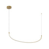 Talis 48-in Brushed Gold LED Linear Pendant
