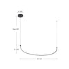 Talis 48-in Black LED Linear Pendant