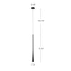 Taper 16-in Black LED Pendant