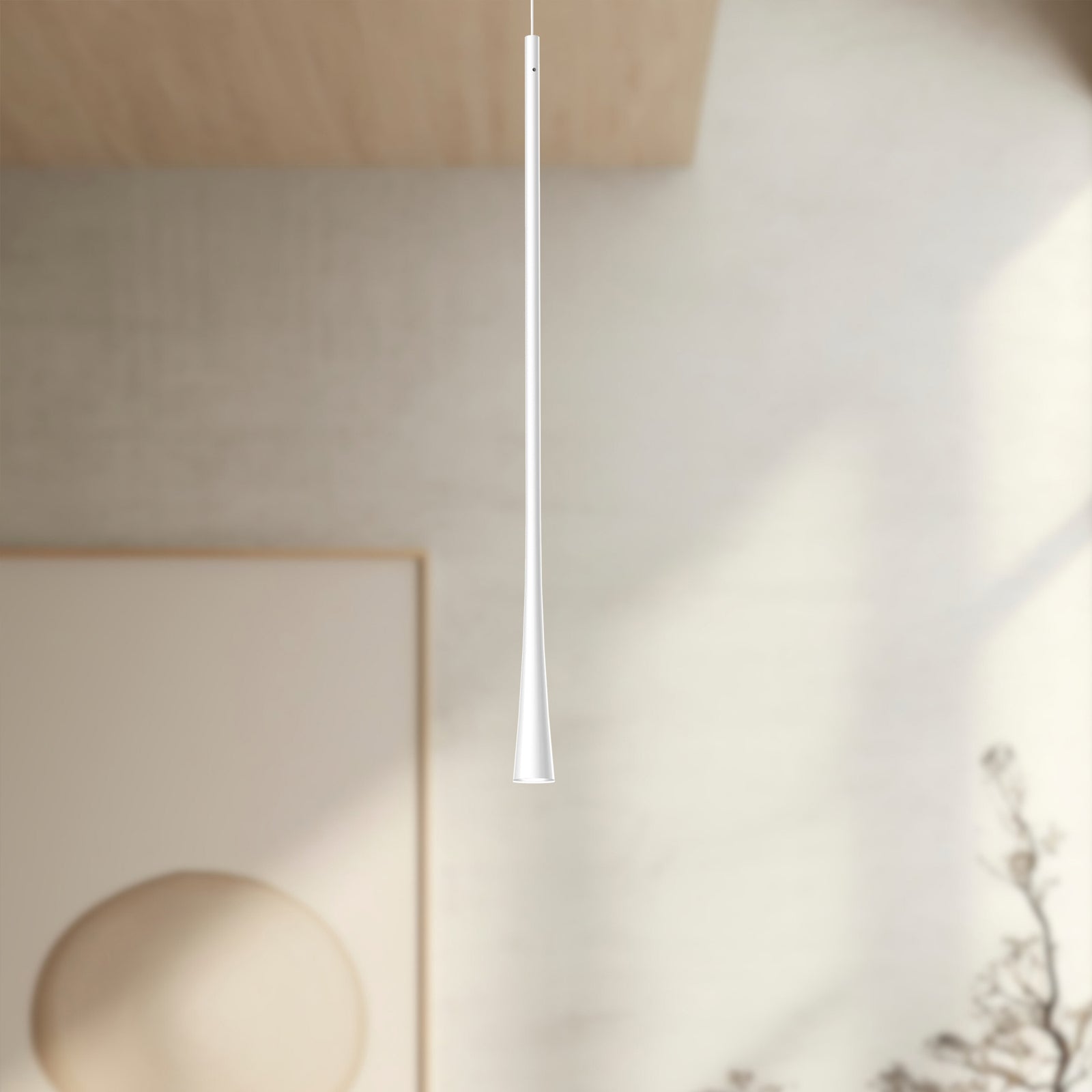 Taper 24-in White LED Pendant