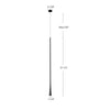 Taper 32-in Chrome LED Pendant