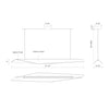 Taro 48-in Black/White LED Linear Pendant
