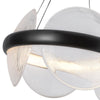 Taurus 22-in Urban Bronze/Clear Ribbed Glass LED Chandelier
