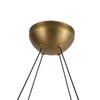 Taurus 22-in Vintage Brass/Clear Ribbed Glass LED Chandelier