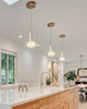Tavira 6-in Brushed Gold LED Pendant