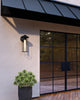 Tenko 12-in Black/Glossy Opal Glass 1 Light Exterior Wall