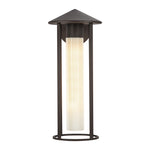 Tenko 18-in Bronze/Glossy Opal Glass 1 Light Exterior Wall