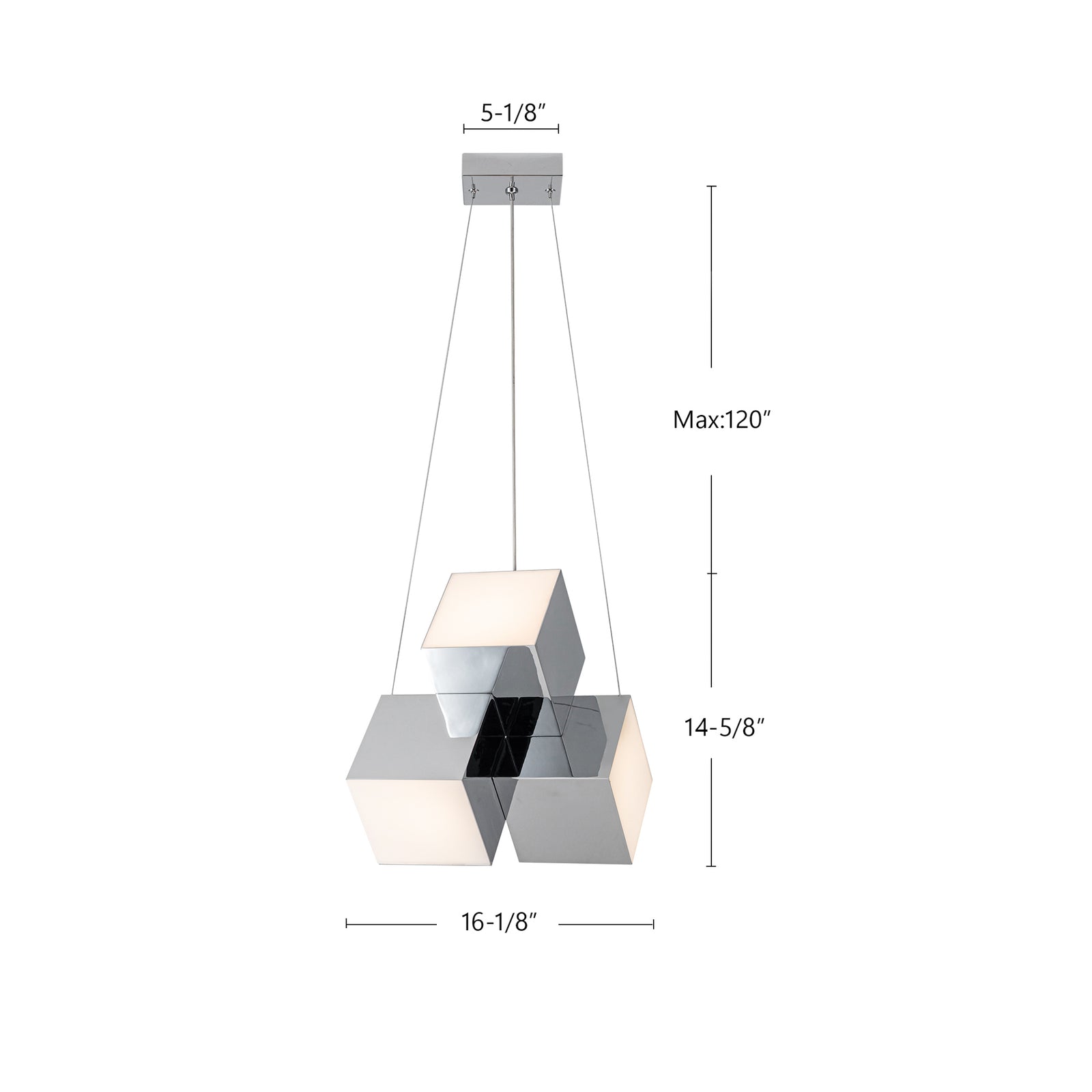 Tetra 16-in White LED Pendant