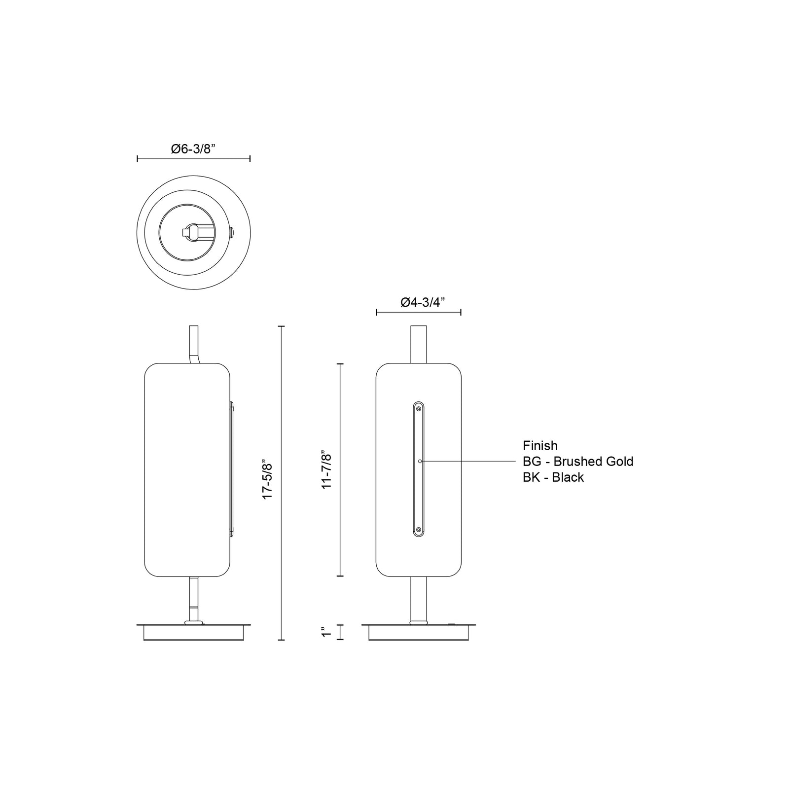Hilo 18-in Black LED Table Lamp