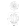 Cherise 7-in Matte Black/Glossy Ribbed Opal Glass Socket Table Lamp