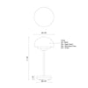 Hinata 5-in Navy Blue LED Table Lamp