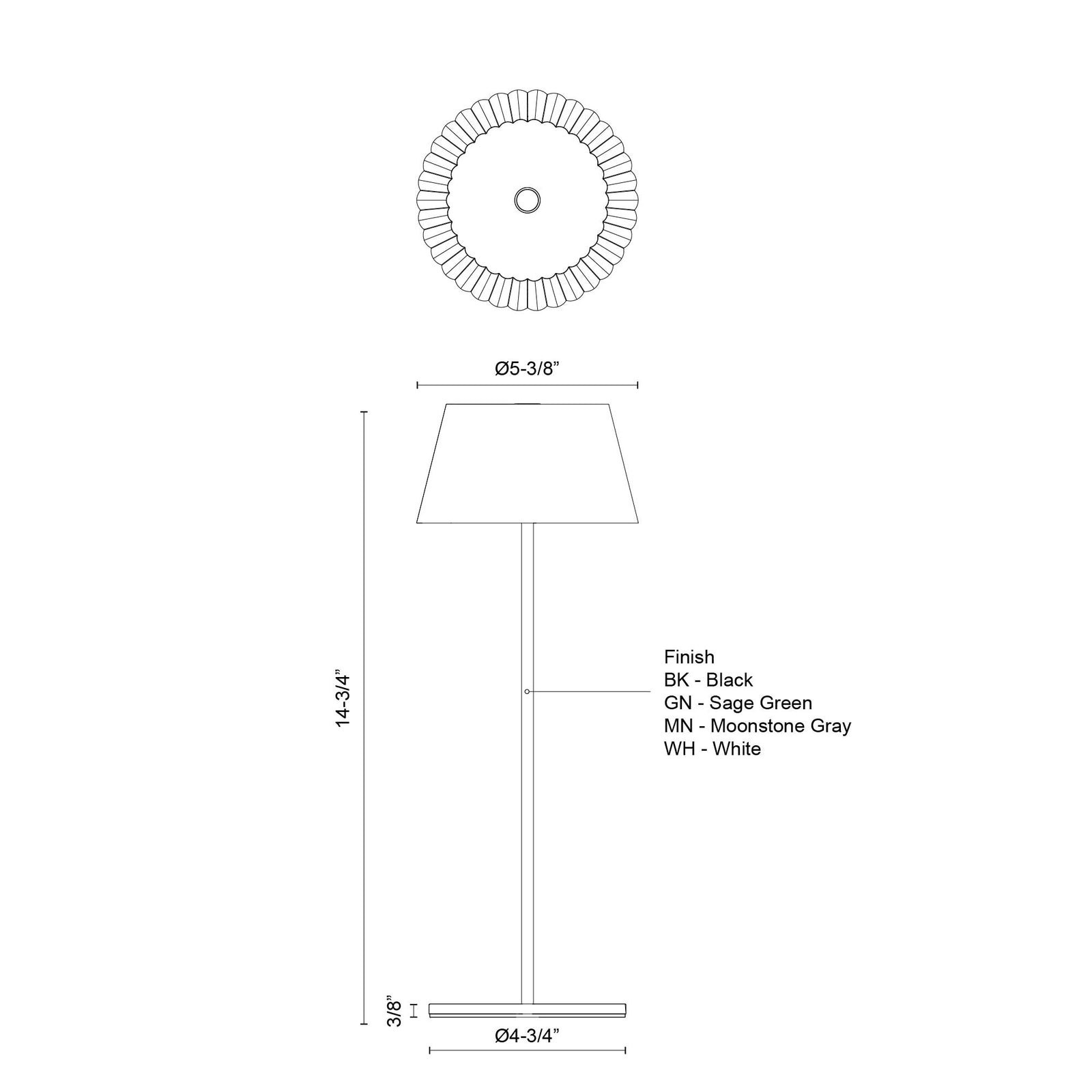 Dario 5-in Black LED Table Lamp