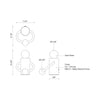 Septum 8-in Matte Black/Chrome LED Table Lamp