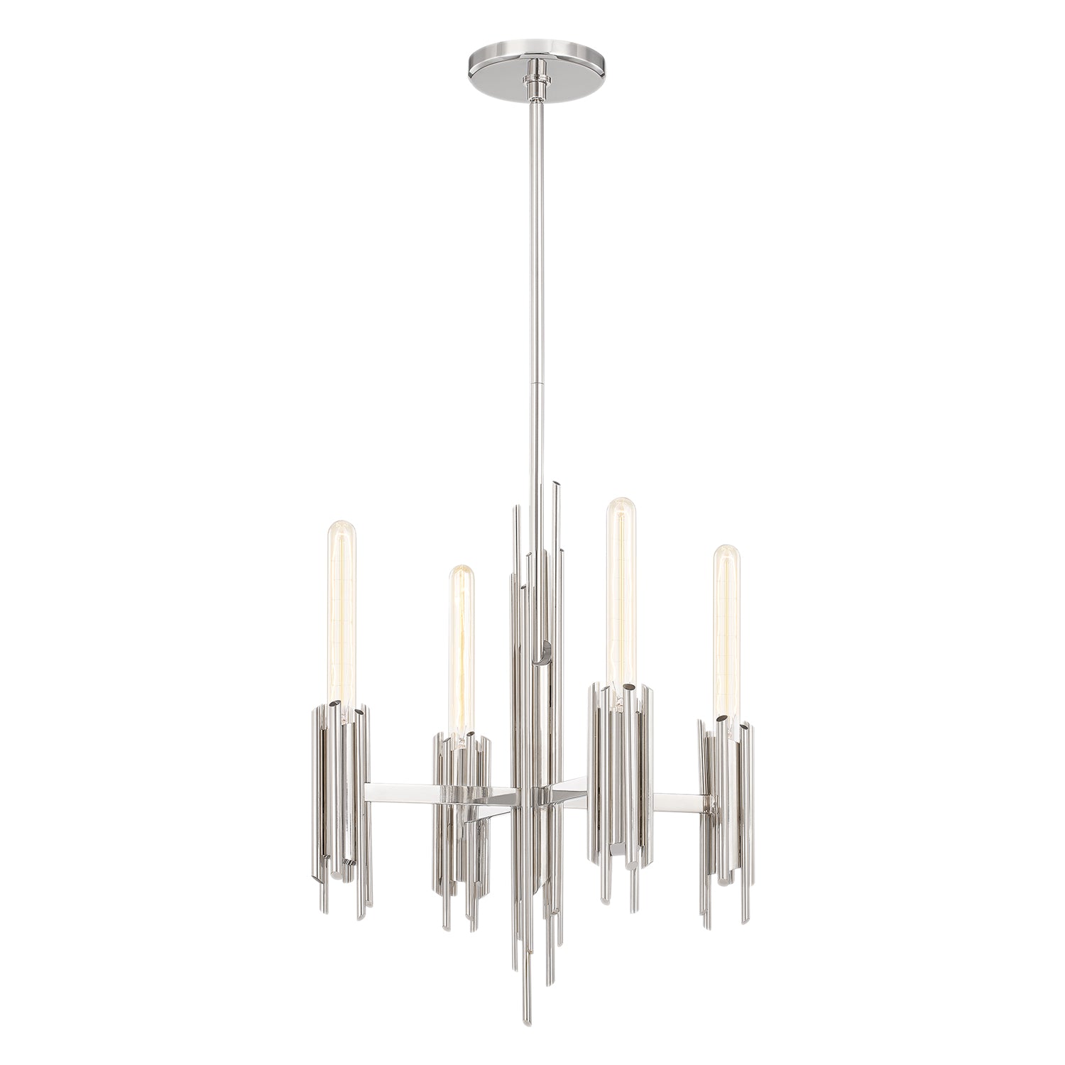 Torres 19-in Polished Nickel 4 Lights Chandeliers