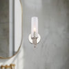 Torres 3-in Polished Nickel/Ribbed Glass 1 Light Wall/Vanity