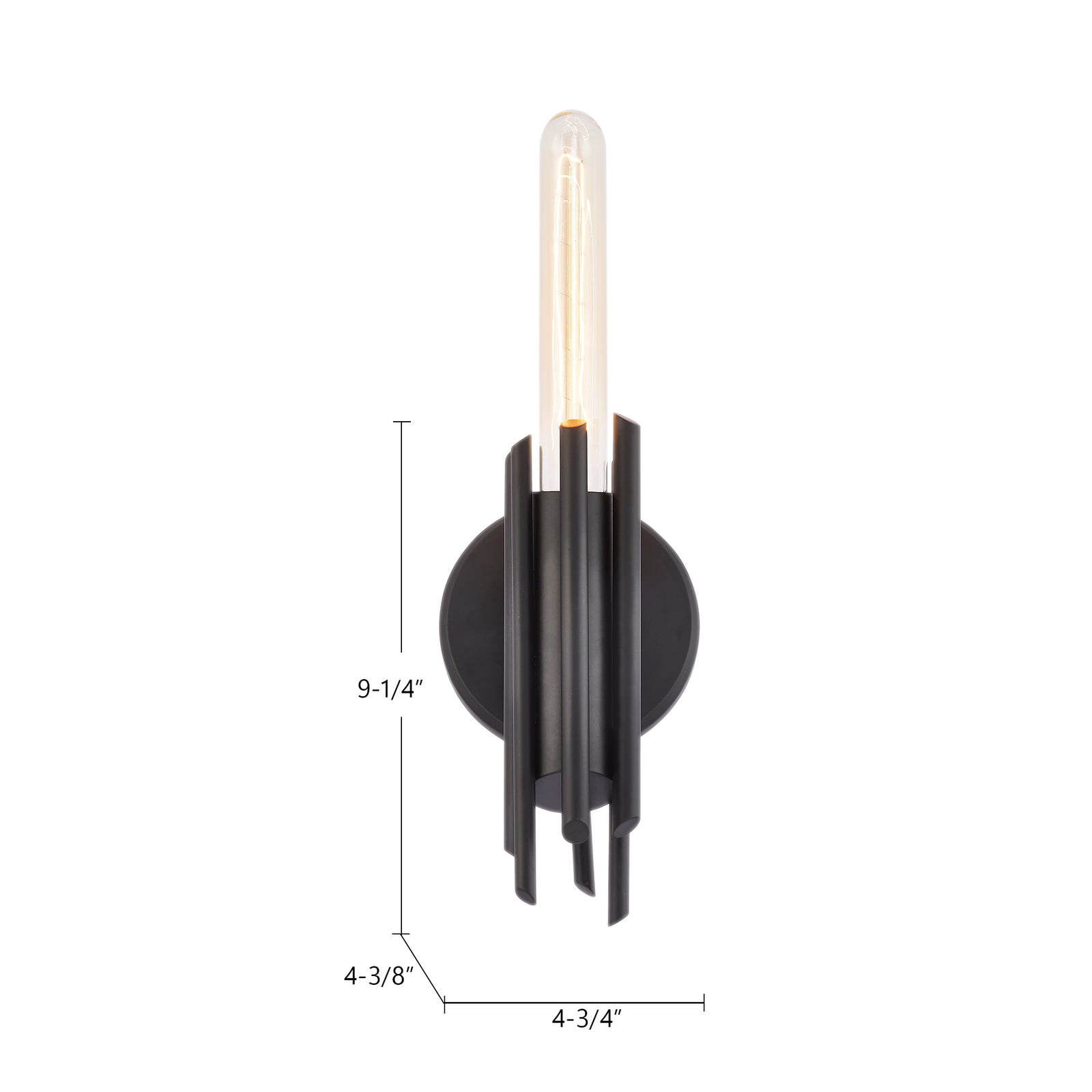 Torres 9-in Vintage Brass 1 Light Wall/Vanity