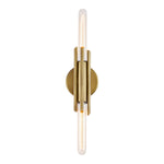 Torres 11-in Vintage Brass 2 Lights Wall/Vanity