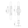 Torres 11-in Polished Nickel 2 Lights Wall/Vanity