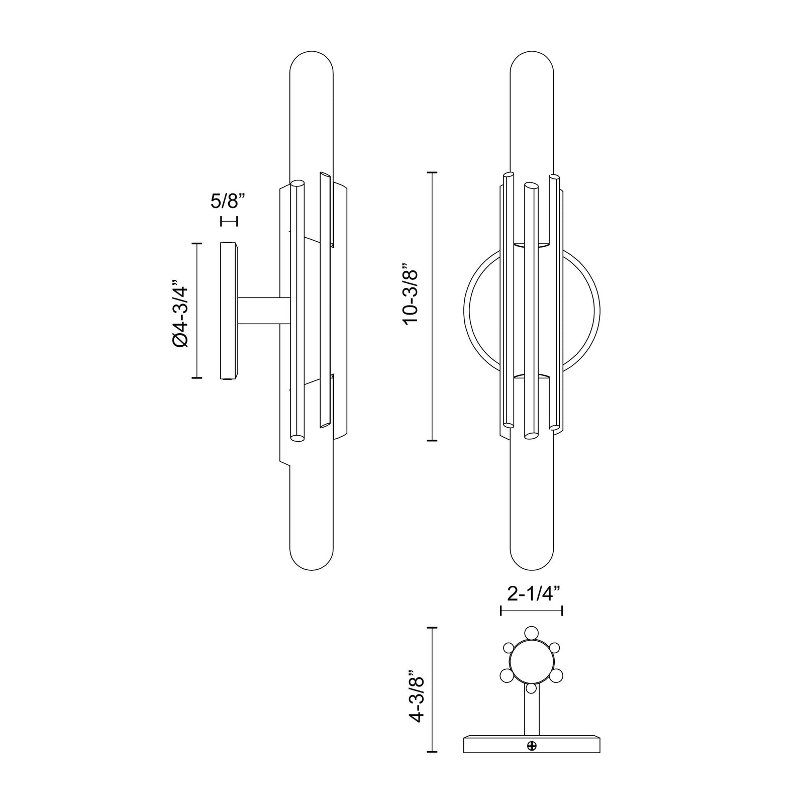 Torres 11-in Polished Nickel 2 Lights Wall/Vanity