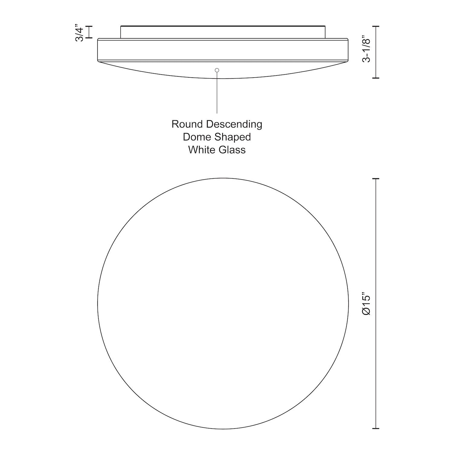 Trafalgar 15-in White LED Flush Mount
