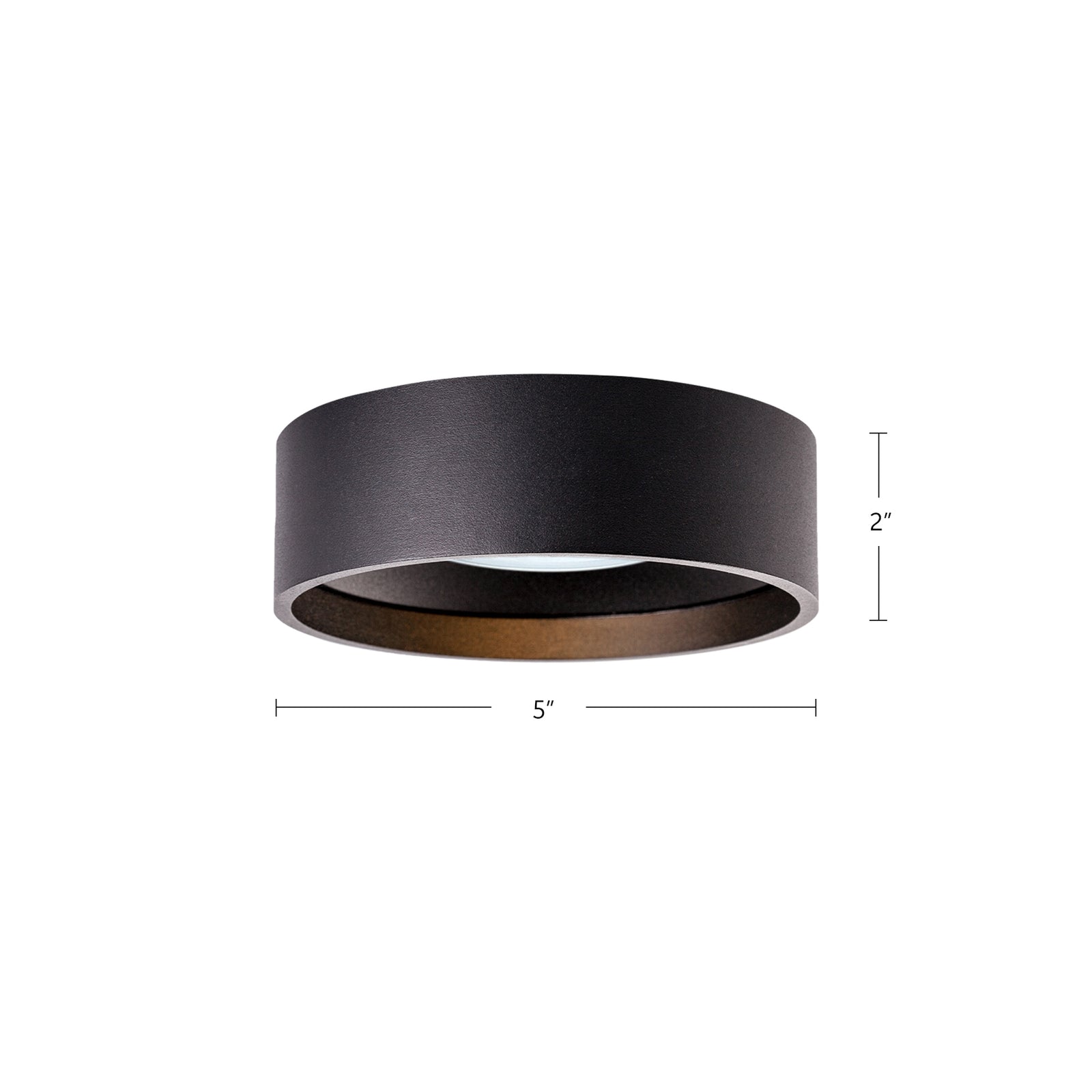 Trenton 5-in Black LED Exterior Ceiling