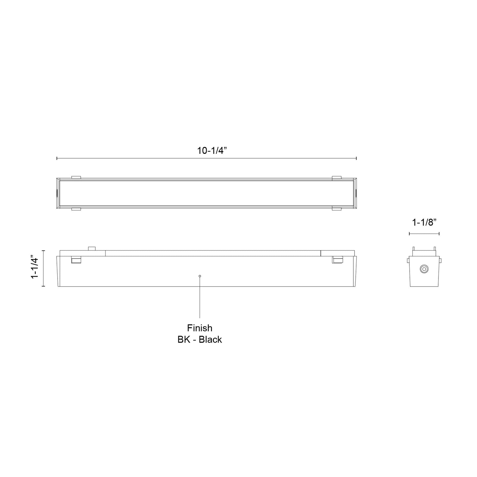 Jaren 10-in White Trilo Track Light Bar