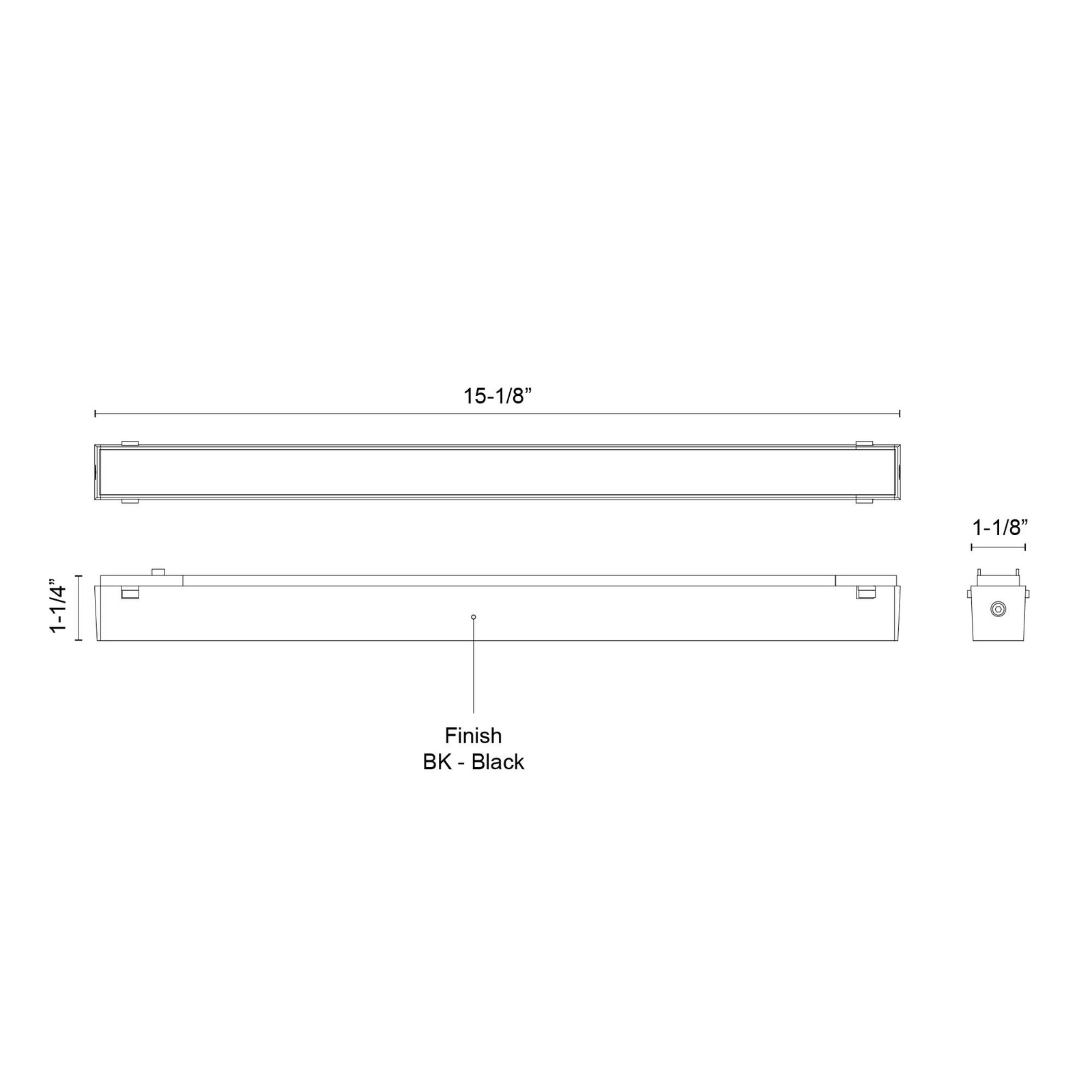 Jaren 15-in White Trilo Track Light Bar