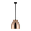 Trinity 12-in Black/Copper LED Pendant