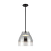 Trinity 12-in Black/Smoked LED Pendant