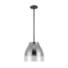 Trinity 12-in Black/Smoked LED Pendant