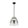 Trinity 12-in Black/Smoked LED Pendant