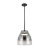 Trinity 12-in Black/Smoked LED Pendant
