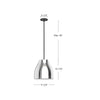 Trinity 12-in Black/Chrome LED Pendant