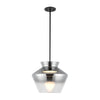Trinity 13-in Black/Smoked LED Pendant