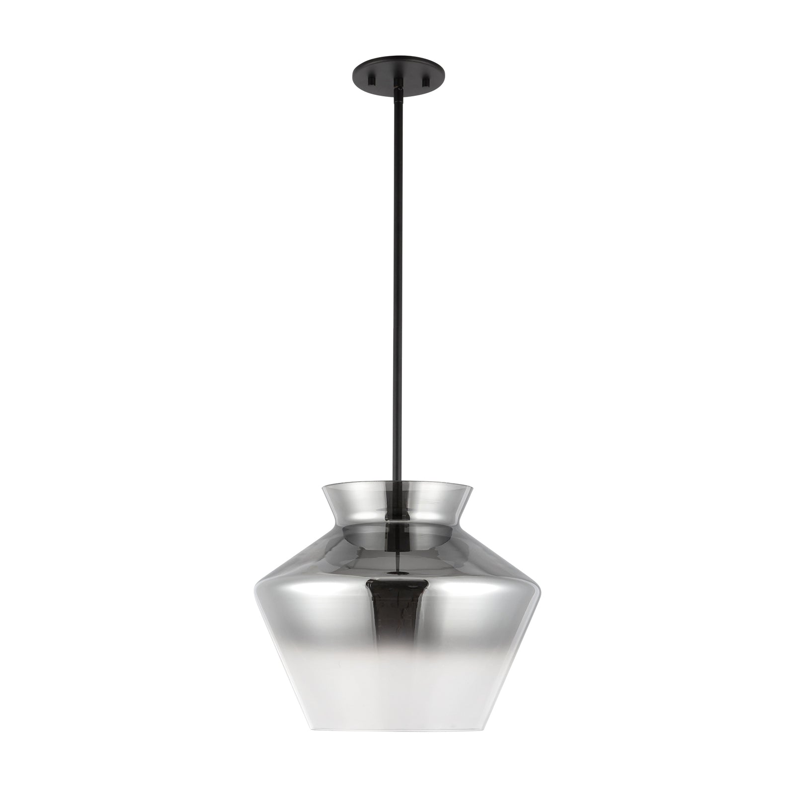 Trinity 13-in Black/Smoked LED Pendant