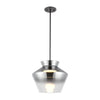 Trinity 13-in Black/Smoked LED Pendant